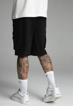 SikSilk Black Cargo Shorts -Modern Men Wear Shop SS 27390 4