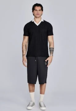 SikSilk Black Polo T-Shirt -Modern Men Wear Shop SS 27391 3