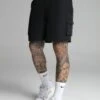 SikSilk Black Cargo Swim Short -Modern Men Wear Shop SS 27394 1
