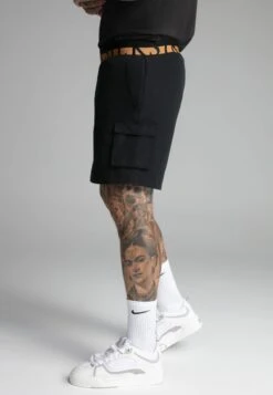 SikSilk Black Cargo Swim Short -Modern Men Wear Shop SS 27394 3