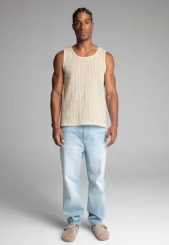 SikSilk Ecru Textured Vest -Modern Men Wear Shop SS 27408 4