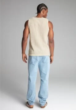 SikSilk Ecru Textured Vest -Modern Men Wear Shop SS 27408 5