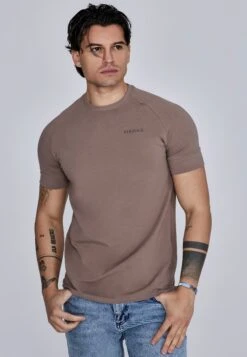 SikSilk Brown Smart Tech T-Shirt