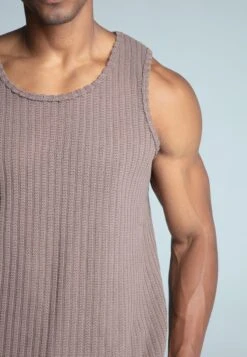 SikSilk Brown Textured Vest -Modern Men Wear Shop SS 27417 3