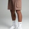 SikSilk Brown Smart Cargo Shorts -Modern Men Wear Shop SS 27418 1