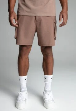 SikSilk Brown Smart Cargo Shorts -Modern Men Wear Shop SS 27418 3