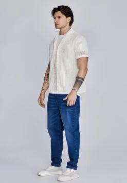 SikSilk Ecru Textured Resort Shirt -Modern Men Wear Shop SS 27443 4