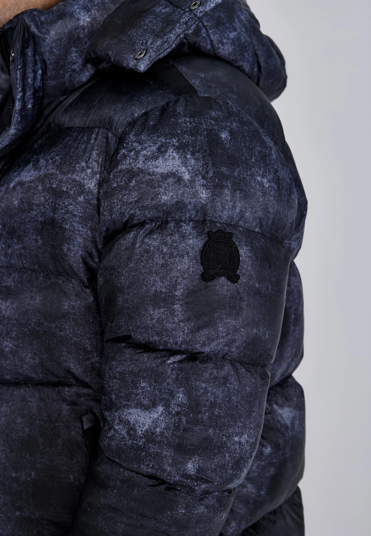 SikSilk Grey Puffer Jacket 4 SikSilk Grey Puffer Jacket - Image 2