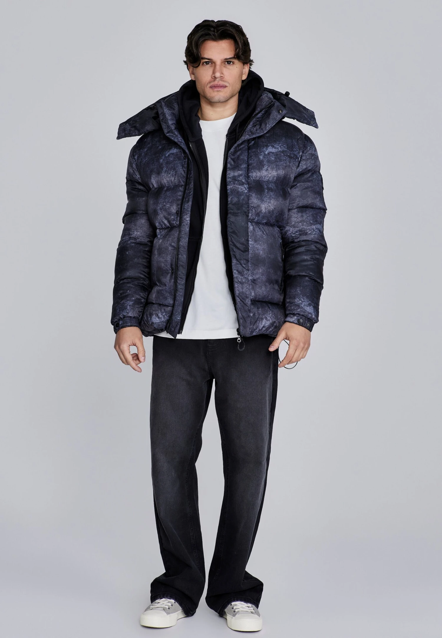 SikSilk Grey Puffer Jacket 6 SikSilk Grey Puffer Jacket - Image 4