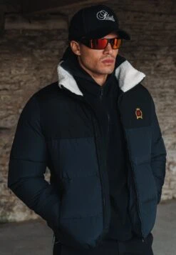 SikSilk Black Puffer Jacket