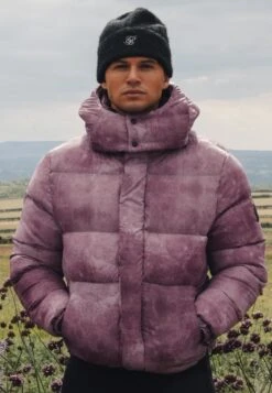 SikSilk Burgundy Puffer Jacket