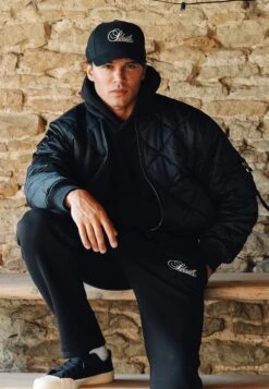SikSilk Black Bomber Jacket