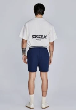 SikSilk Navy Retro Shorts -Modern Men Wear Shop SS 27555 5