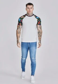 SikSilk Ecru Raglan T-Shirt -Modern Men Wear Shop SS 27560 3