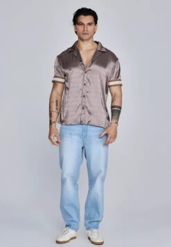 SikSilk Brown Resort Shirt -Modern Men Wear Shop SS 27565 3