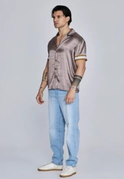 SikSilk Brown Resort Shirt -Modern Men Wear Shop SS 27565 4