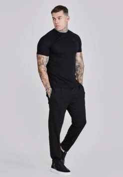 SikSilk Black Smart T-Shirt -Modern Men Wear Shop SS 27628 4
