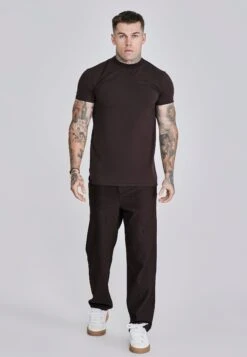 SikSilk Brown Muscle Fit T-Shirt -Modern Men Wear Shop SS 27640 3