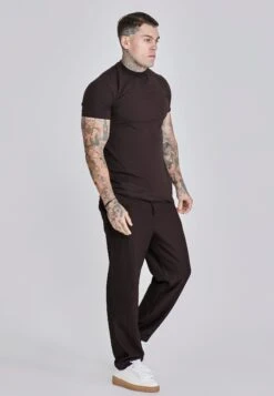 SikSilk Brown Muscle Fit T-Shirt -Modern Men Wear Shop SS 27640 4