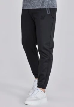 SikSilk Black Tapered Joggers
