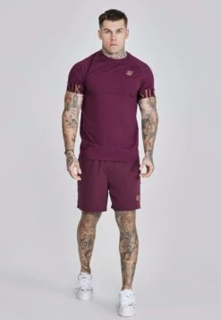 SikSilk Burgundy Tech T-Shirt -Modern Men Wear Shop SS 27660 3