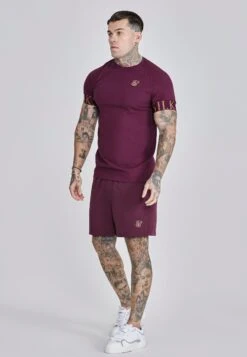 SikSilk Burgundy Tech T-Shirt -Modern Men Wear Shop SS 27660 4