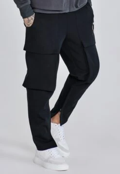 SikSilk Black Utility Pants