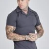 SikSilk Grey Smart Revere Polo -Modern Men Wear Shop SS 27790 1