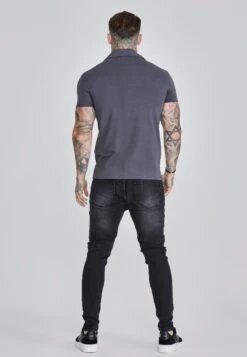 SikSilk Grey Smart Revere Polo -Modern Men Wear Shop SS 27790 5