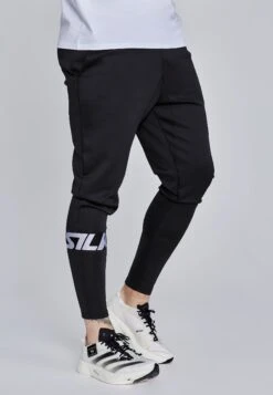 SikSilk Black Muscle Fit Joggers