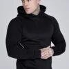 SikSilk Black Muscle Fit Hoodie -Modern Men Wear Shop SS 27840 1
