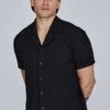 SikSilk Black Towelling Shirt -Modern Men Wear Shop SS 27844 1