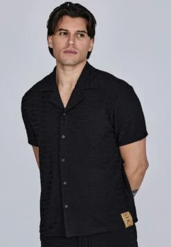 SikSilk Black Towelling Shirt