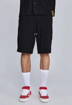 SikSilk Black Towelling Shorts -Modern Men Wear Shop SS 27845 3