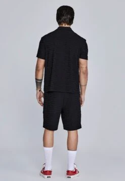 SikSilk Black Towelling Shorts -Modern Men Wear Shop SS 27845 5