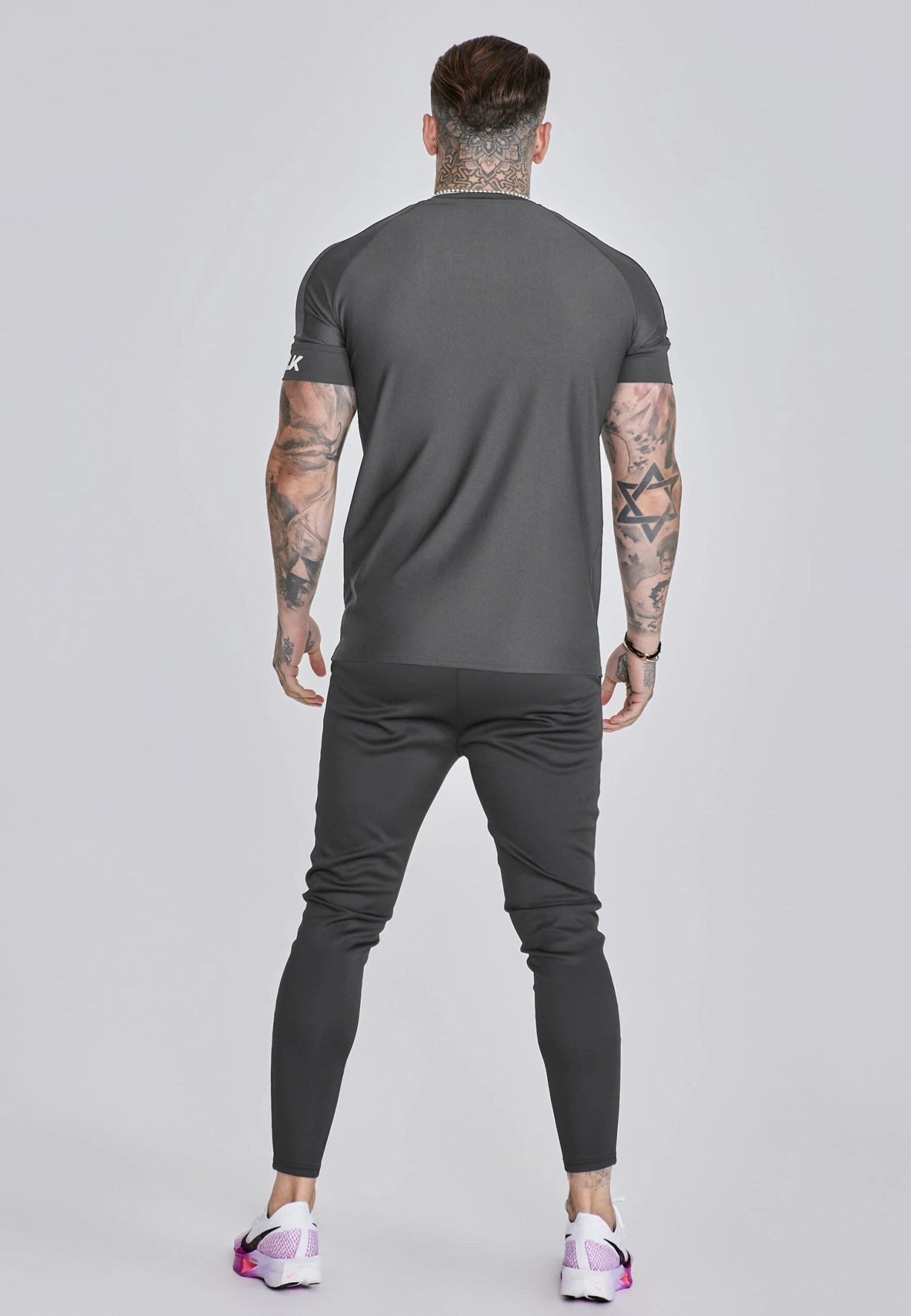 SikSilk Grey Tech T-Shirt 7 SikSilk Grey Tech T-Shirt - Image 5