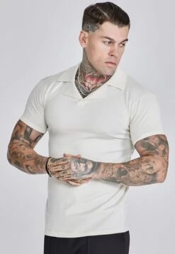 SikSilk Ecru Revere Polo