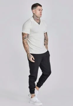 SikSilk Ecru Revere Polo -Modern Men Wear Shop SS 27869 4