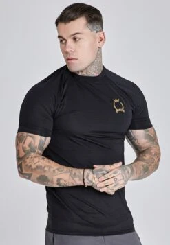 SikSilk Black Crest Tech T-Shirt