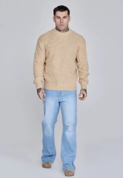SikSilk Ecru Knitted Sweater -Modern Men Wear Shop SS 27905 3