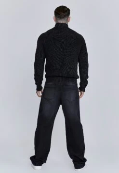 SikSilk Black High Neck Sweater -Modern Men Wear Shop SS 27927 5