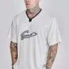 SikSilk Ecru Football T-Shirt -Modern Men Wear Shop SS 27940 1