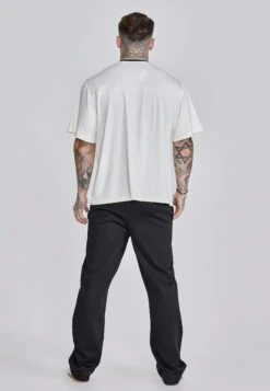 SikSilk Ecru Football T-Shirt -Modern Men Wear Shop SS 27940 5