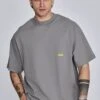SikSilk Grey Neon Yellow Oversized T-Shirt -Modern Men Wear Shop SS 27951 1