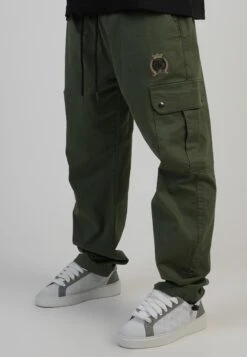 SikSilk Khaki Green Loose Fit Cargos