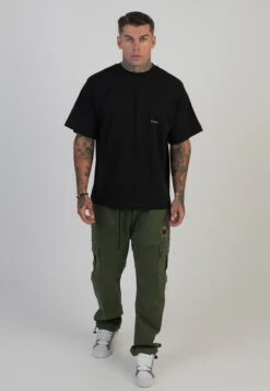 SikSilk Khaki Green Loose Fit Cargos 10 SikSilk Khaki Green Loose Fit Cargos -Modern Men Wear Shop SS 27981 4