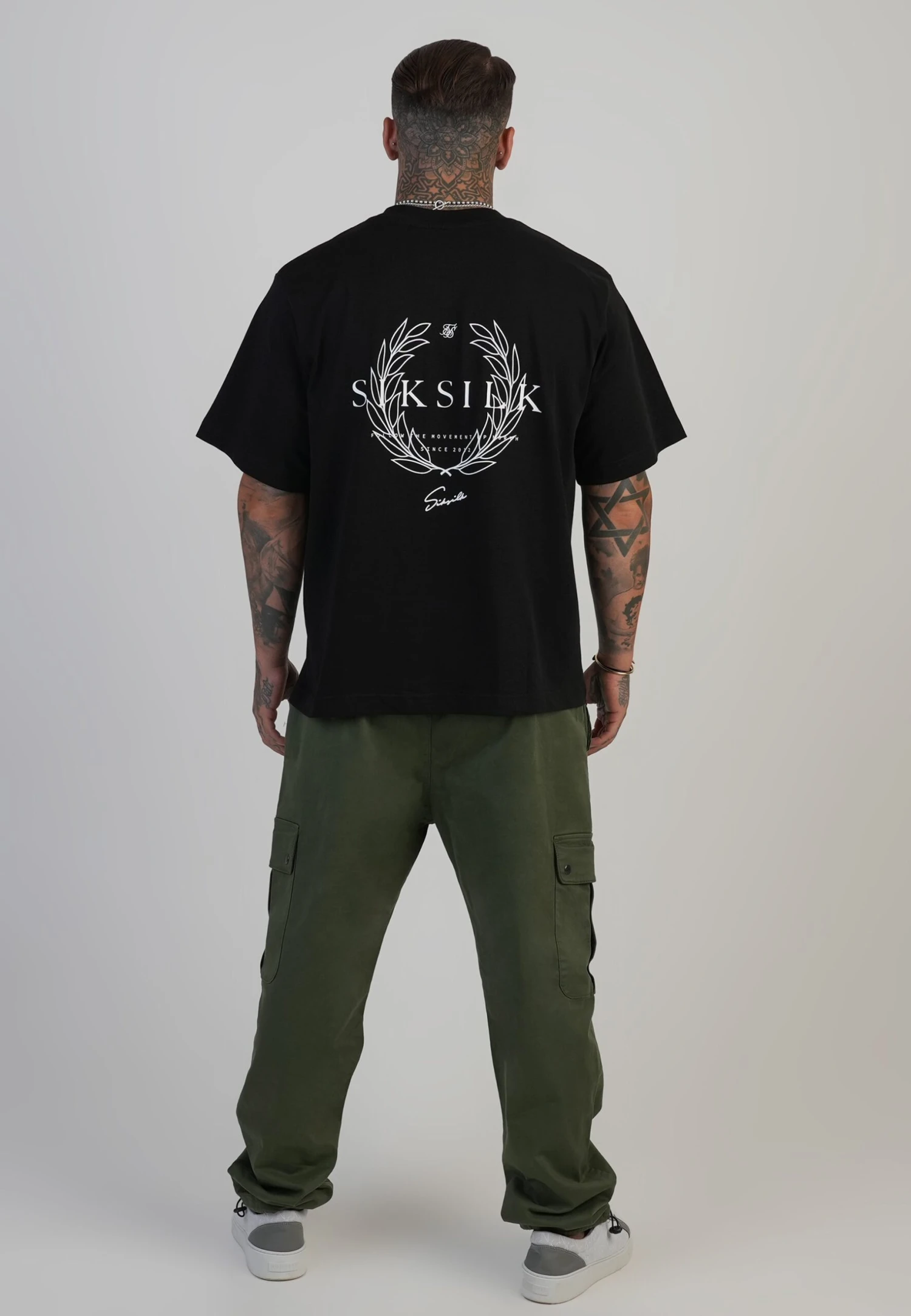 SikSilk Khaki Green Loose Fit Cargos 7 SikSilk Khaki Green Loose Fit Cargos - Image 5