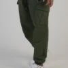 SikSilk Khaki Green Regular Fit Cargos -Modern Men Wear Shop SS 27984 1