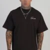 SikSilk Brown Signature T-Shirt -Modern Men Wear Shop SS 27993 1