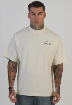 SikSilk Ecru Signature T-Shirt